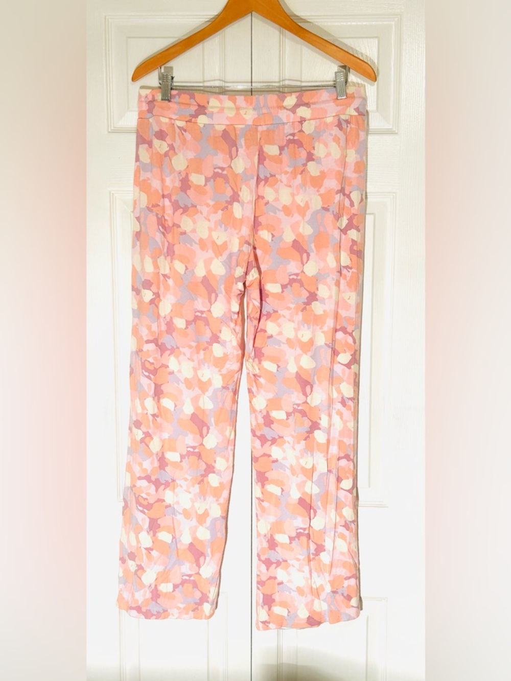 stars above Pink Pastel Hued Abstract Color Wide Leg Lounge Pants - Picture 3 of 4